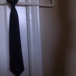 kids black clip on tie